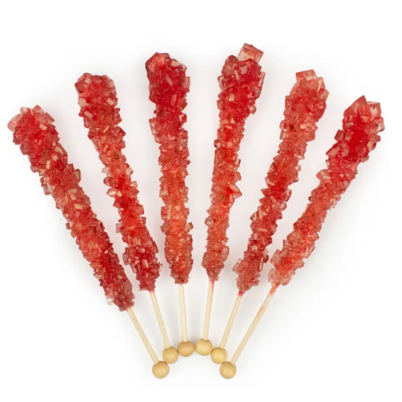Strawberry Rock Candy on a Stick