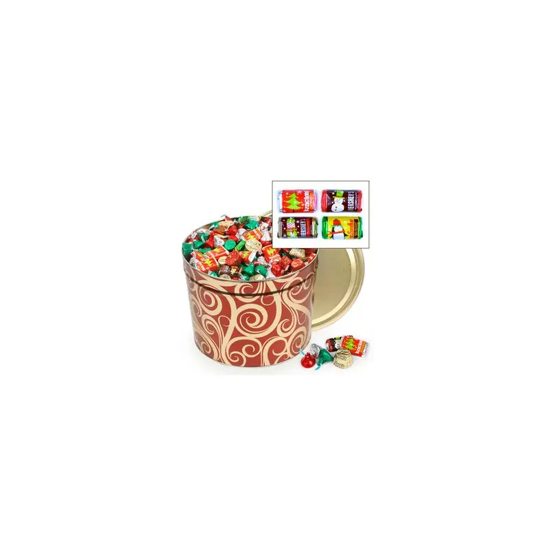 Golden Swirls 13.5lb Hershey's Holiday Mix Tin