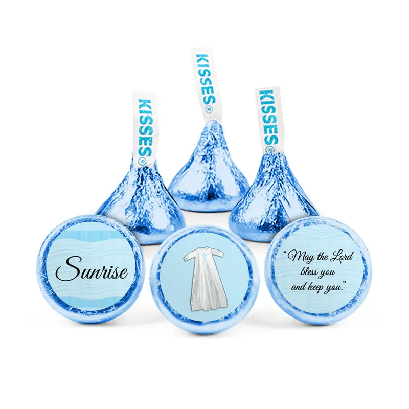 Baptism Personalized Hershey's Kisses Wrapped in Faith Assembled Kisses