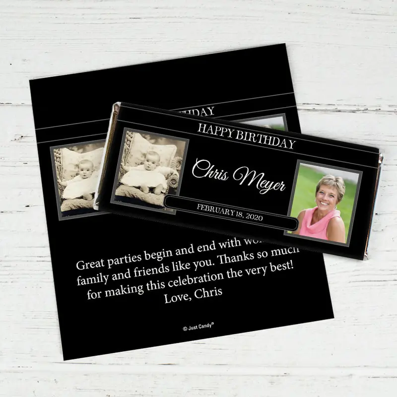 Birthday Personalized Chocolate Bar Wrap