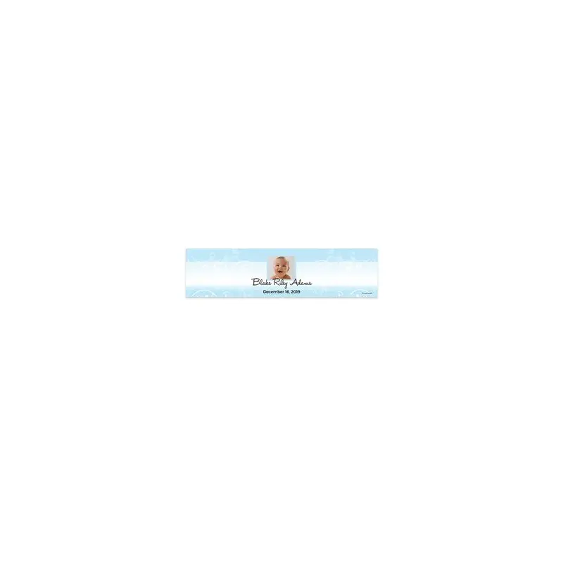 Personalized Boy Baptism Photo 5 Ft. Banner