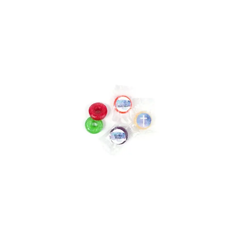 Personalized Watercolor Christening LifeSavers 5 Flavor Hard Candy