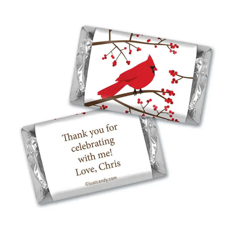Birthday Personalized Hershey's Miniatures Red Cardinal