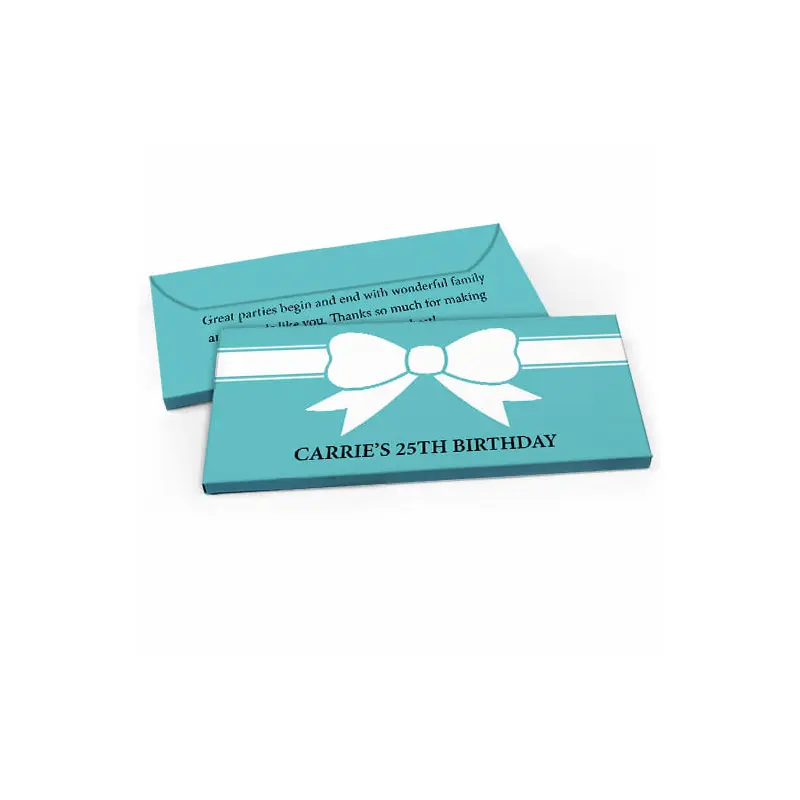 Deluxe Personalized Birthday Bow Candy Bar Favor Box