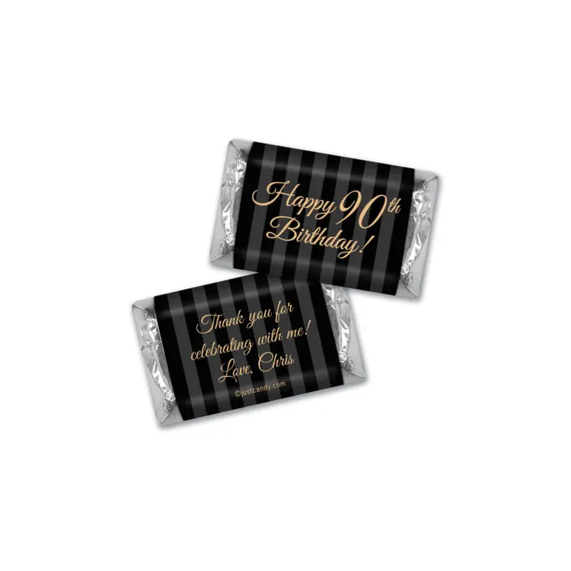 Milestones Personalized Hershey's Miniatures Wrappers 90th Birthday Favors
