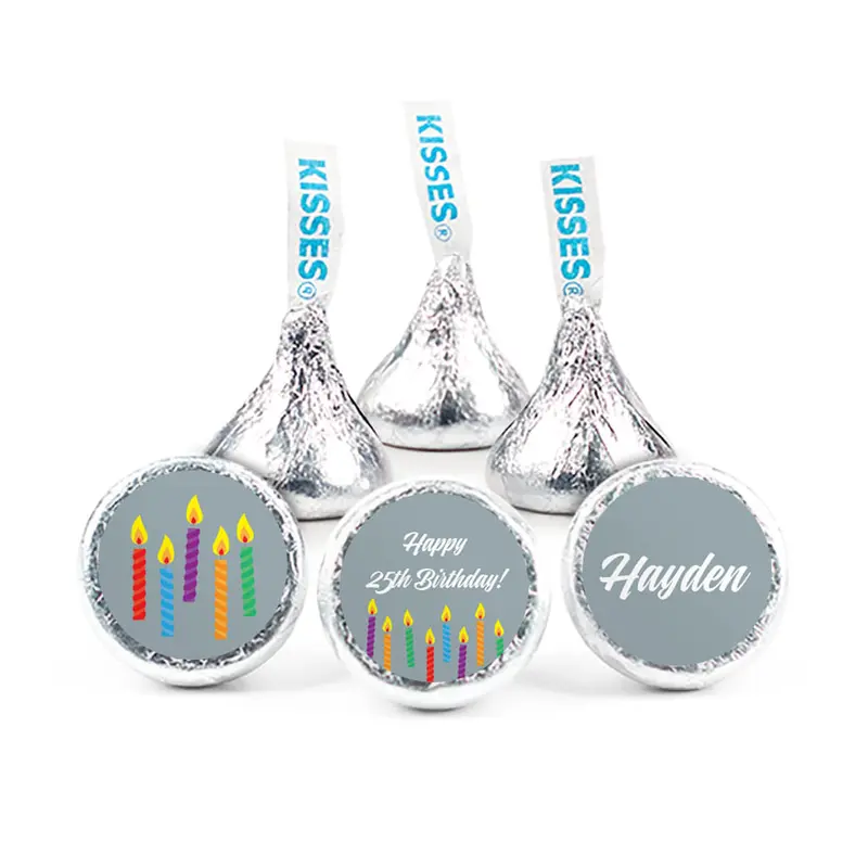 Personalized Birthday Candles Hershey's Kisses