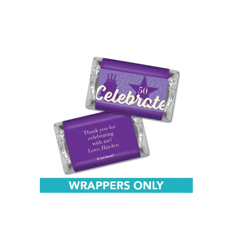 Personalized Birthday Hershey's Miniatures Wrappers Celebrate