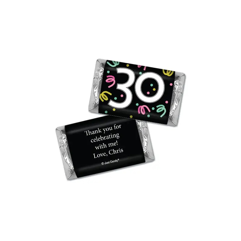 Personalized Thirty Confetti Birthday Hershey's Miniatures