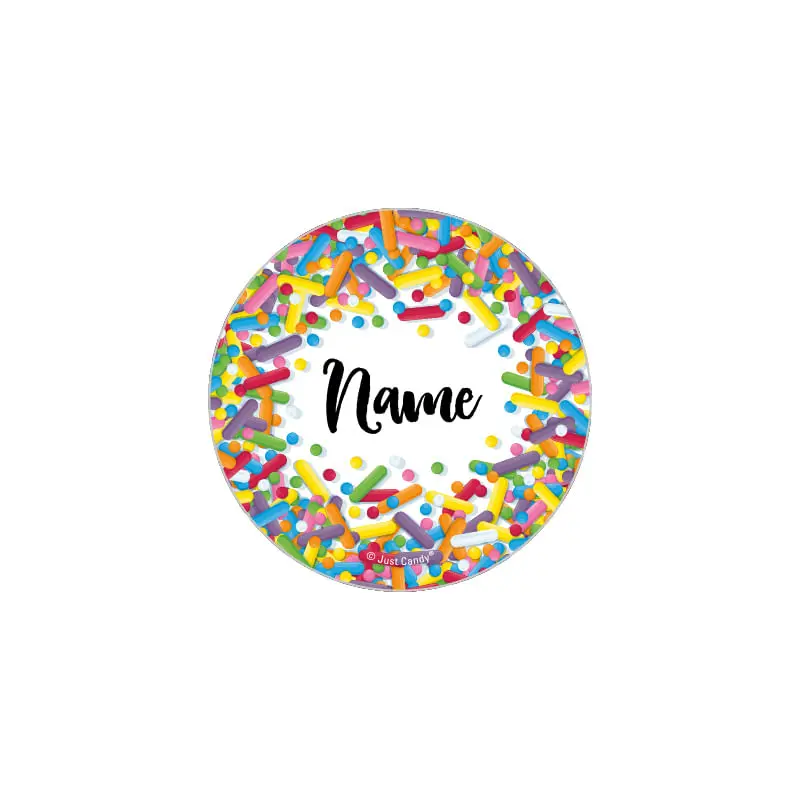 Sprinkles Personalized 1.25" Stickers (48 Stickers)