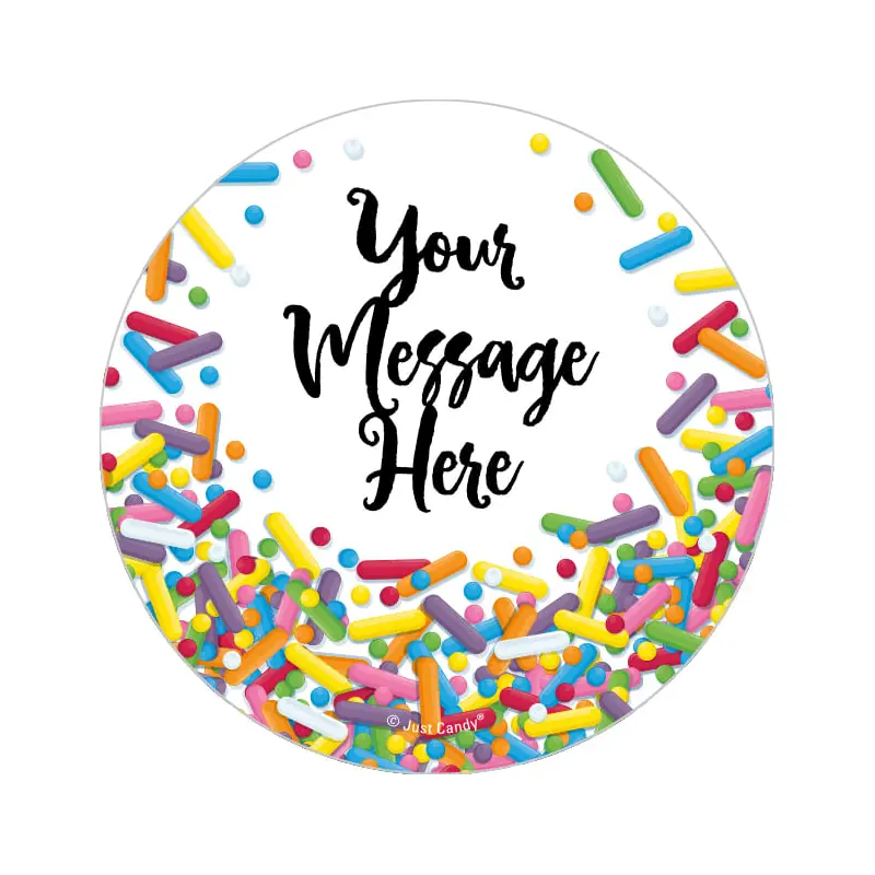 Sprinkles Personalized 2" Stickers (20 Stickers)