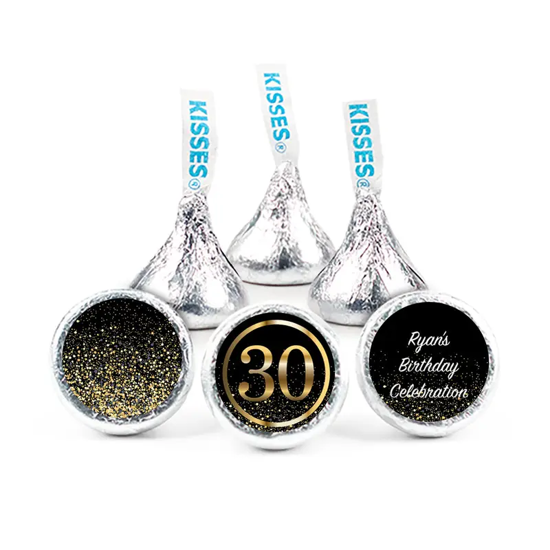 Personalized 30th Milestone Birthday Elegant Birthday Bash Hershey's Kisses