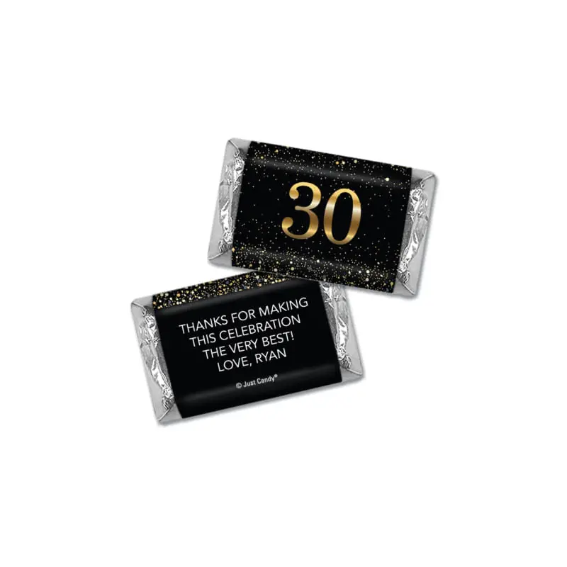 Personalized Birthday Hershey's Miniatures Wrappers Elegant Birthday Bash 30