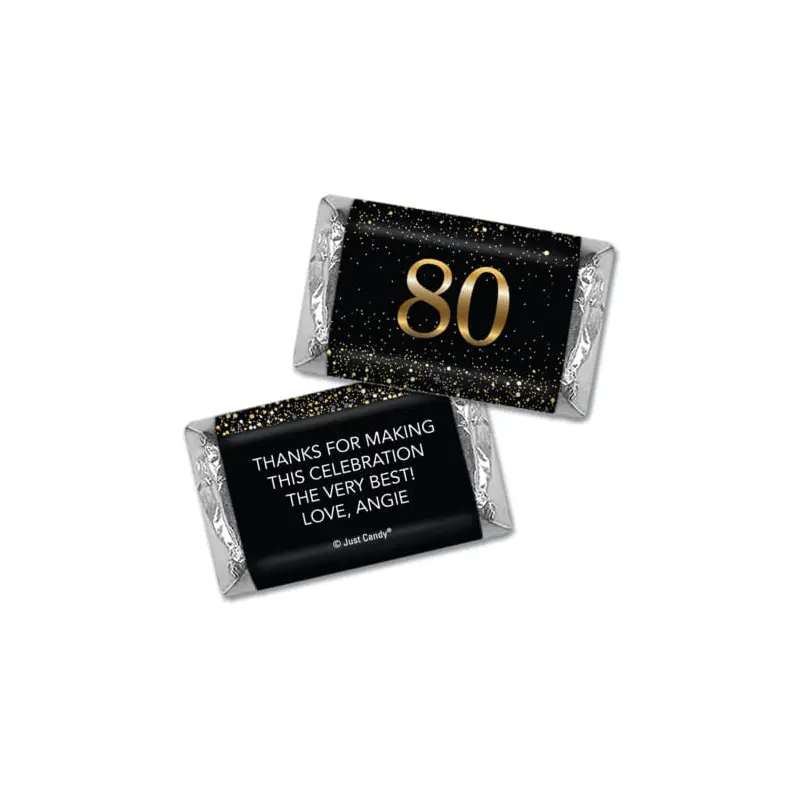 Personalized Birthday Hershey's Miniatures Wrappers Elegant Birthday Bash 80