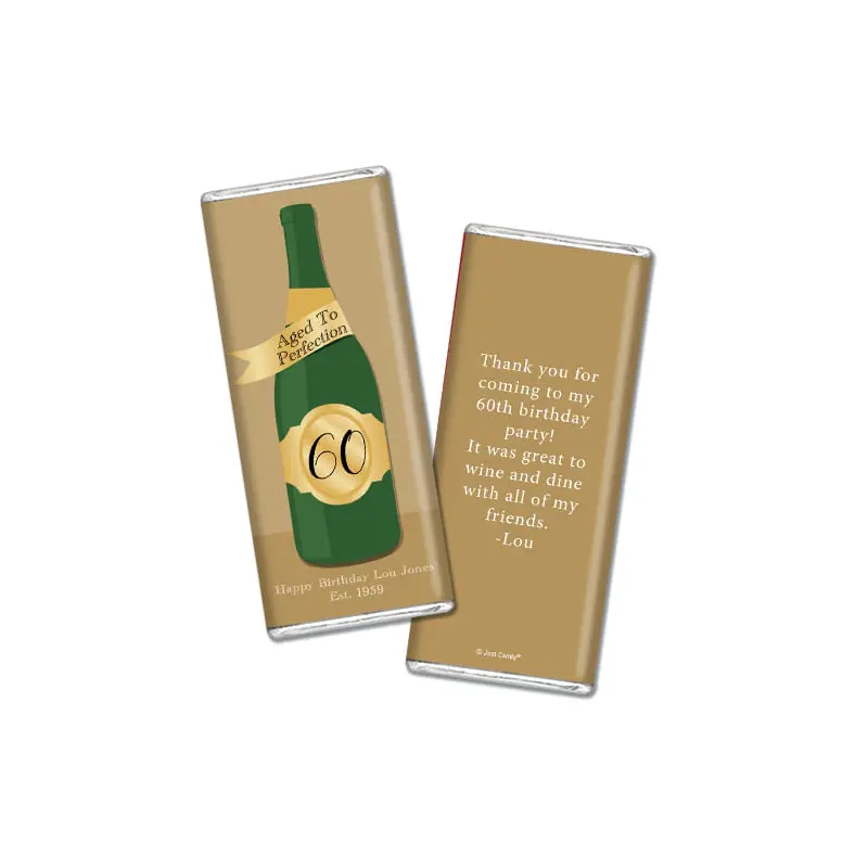 Personalized Milestone Birthday Aged To Perfection Hershey's Milk Chocolate Bar & Wrapper