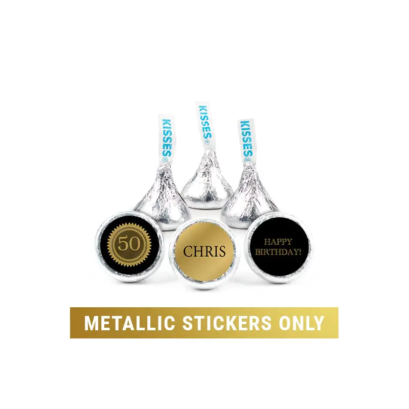Personalized Metallic Birthday Seal 3/4" Stickers (108 Stickers)