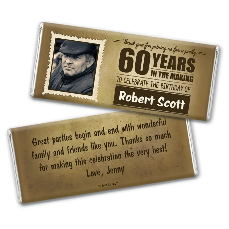 Personalized Milestone 60th Birthday Years to Perfection Hershey's Milk Chocolate Bar