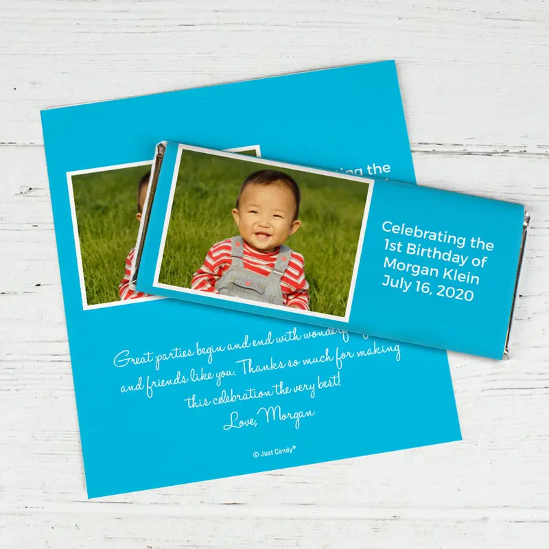 Birthday Personalized Chocolate Bar Wrappers Photo & Message