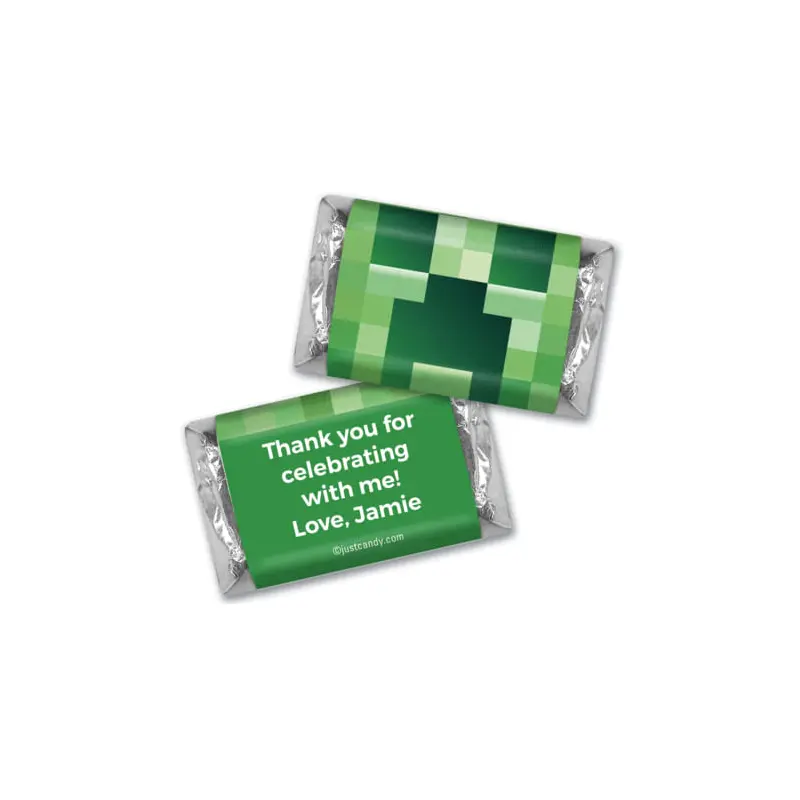 Birthday Personalized Hershey's Miniatures Wrappers Creeper Style Craft