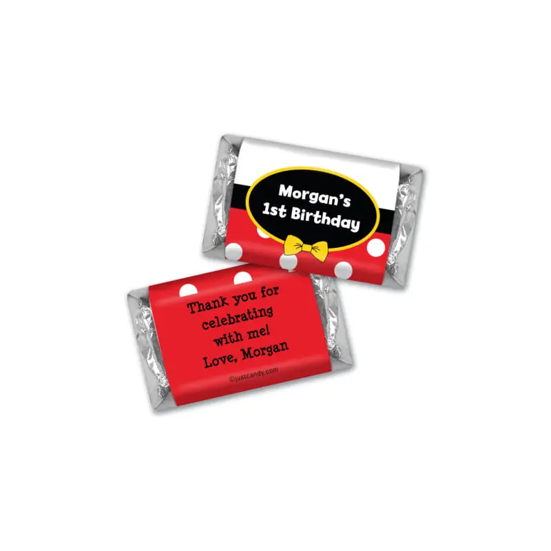 Birthday Personalized Hershey's Miniatures Wrappers Mickey Mouse