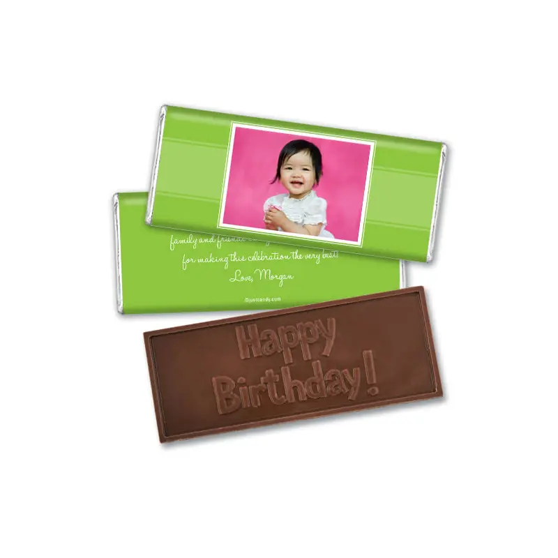 Personalized Birthday Embossed Happy birthday Chocolate Bar Photo