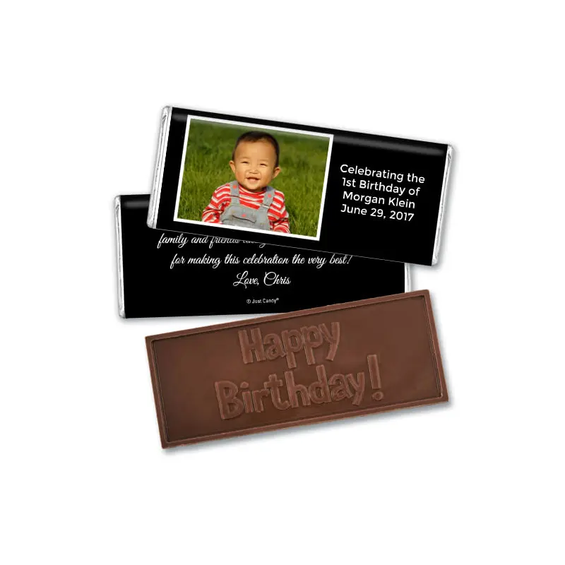 Personalized Birthday Embossed Happy birthday Chocolate Bar Photo & Message