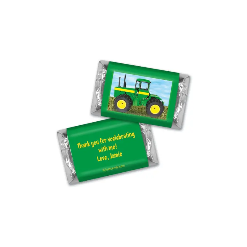 Birthday Personalized Hershey's Miniatures Wrappers Oh Deere! Farm Tractor