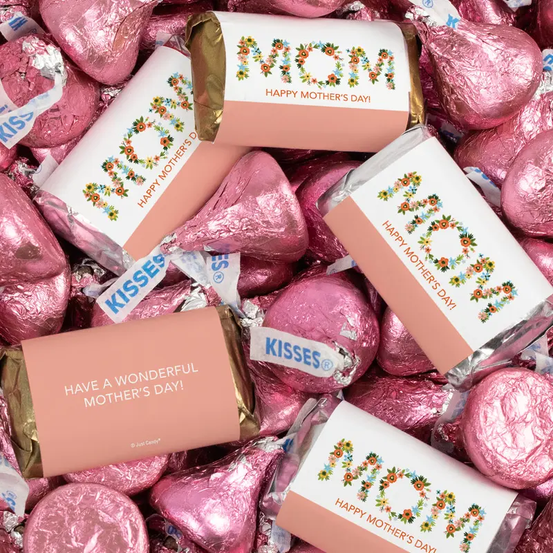 Mother's Day Flowery Hershey's Mix - Kisses and Miniatures
