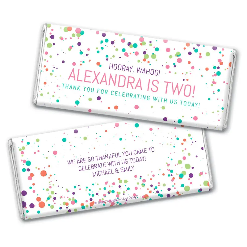 Personalized Birthday Colorful Splatter Hershey's Milk Chocolate Bar & Wrapper