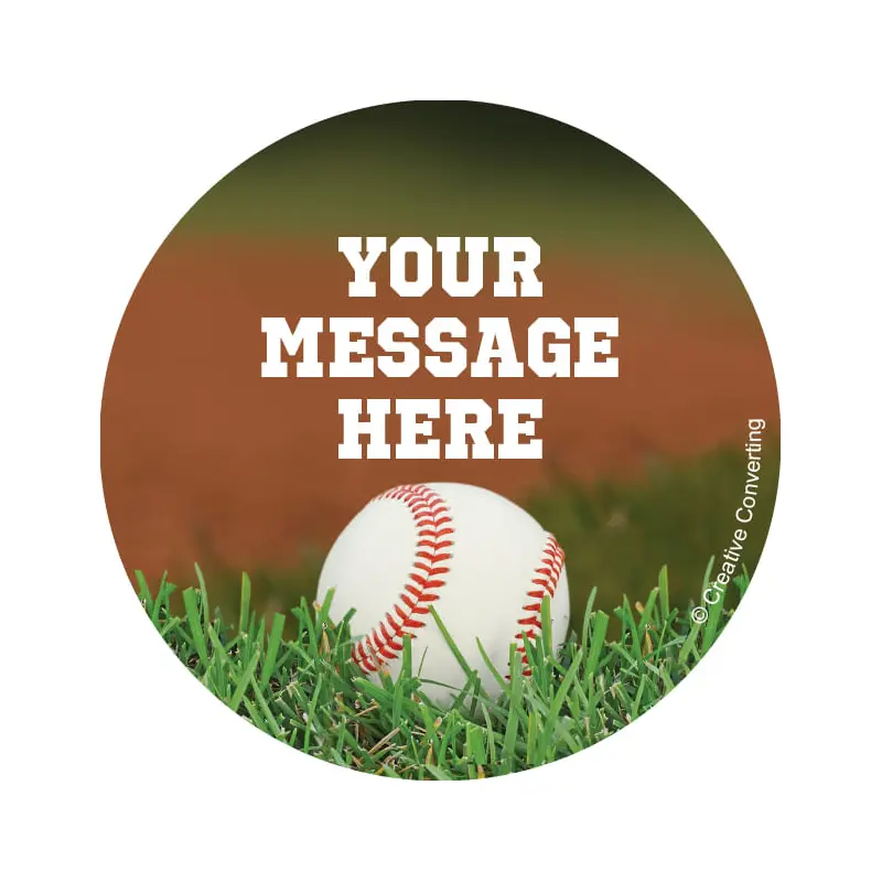 Baseball Personalized 2" Stickers (20 Stickers)