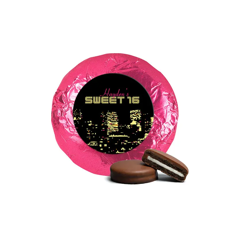 Birthday Chocolate Covered Oreos City Night in Lights Skyline