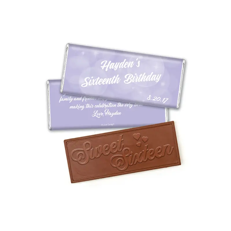 Birthday Personalized Embossed Chocolate Bar Bubbles & Dots