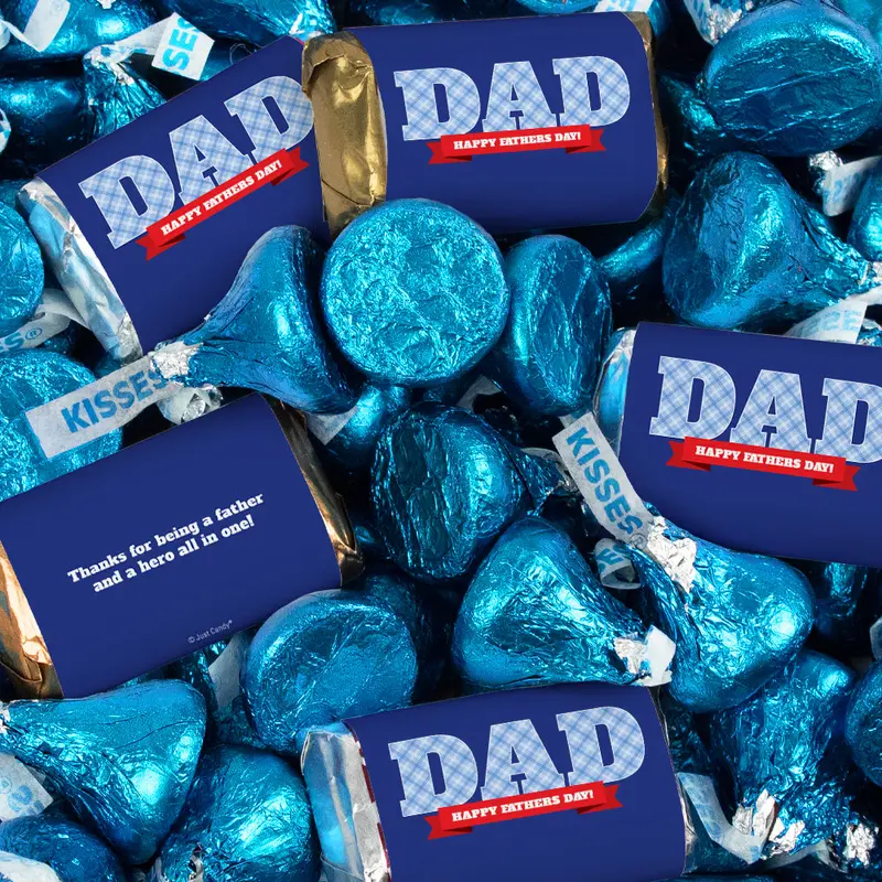 Father's Day Plaid Dad Hershey's Mix - Kisses and Miniatures