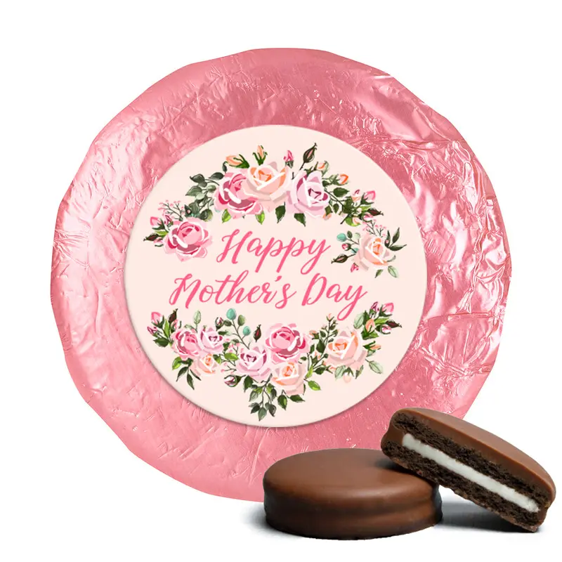 Mother's Day Pink Floral Chocolate Covered Oreo Cookies