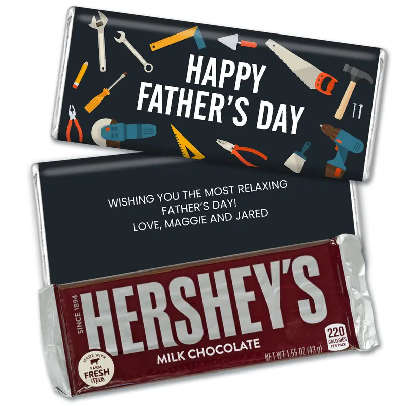 Personalized Father's Day Tools Hershey's Milk Chocolate Bar