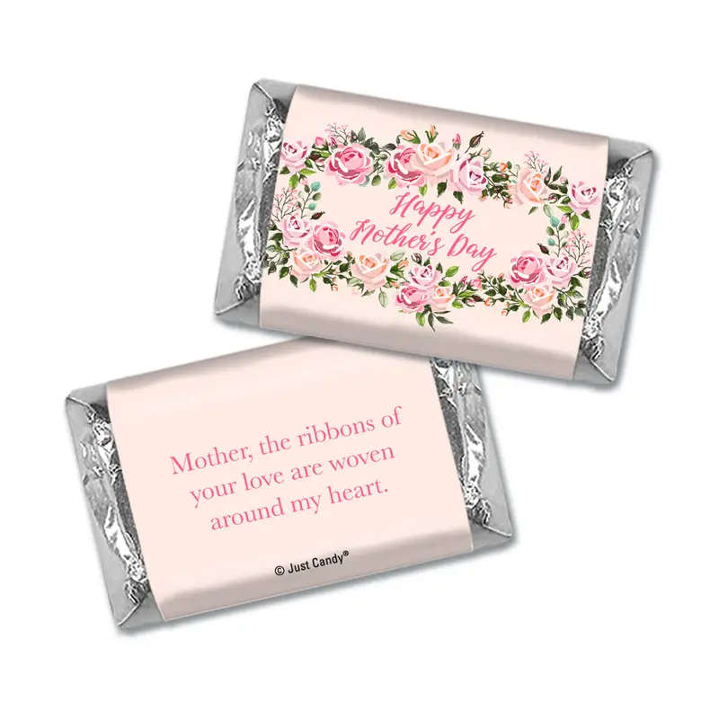 Personalized Mother's Day Pink Floral Hershey's Miniatures