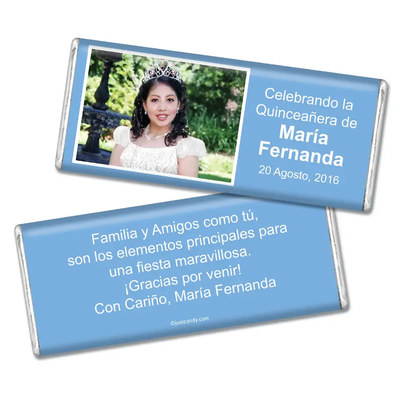 Quinceaera Personalized Hershey's Milk Chocolate Bar Instantnea