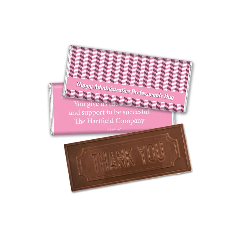Administrative Professionals Day Embossed Thank You Chocolate Bar Illusion