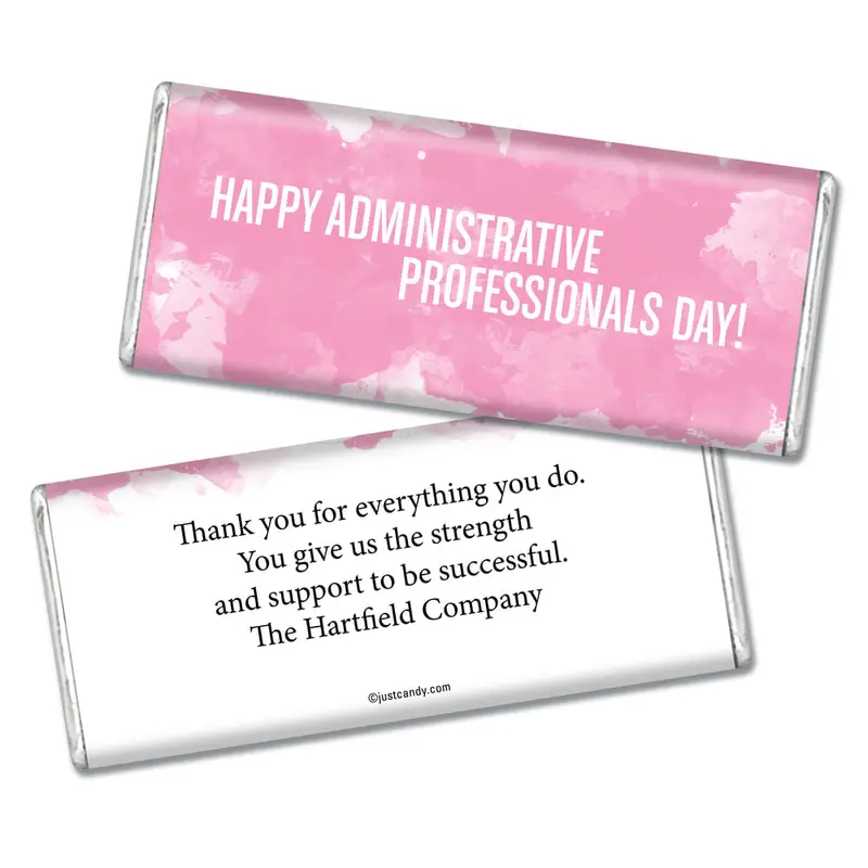 Administrative Professionals Day Personalized Hershey's Milk Chocolate Bar Watercolor Blots