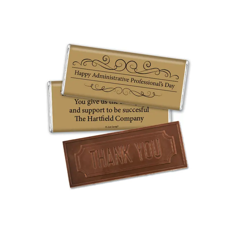 Administrative Professionals Gifts Thank You Embossed Thank You Chocolate Bar You Deserve It