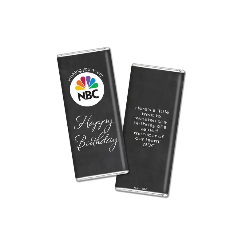 Personalized Birthday Add Your Logo Script Hershey's Milk Chocolate Bar & Wrapper