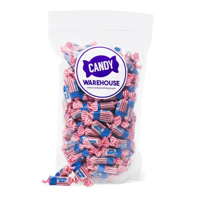 American Flag Tootsie Rolls: 2LB Bag