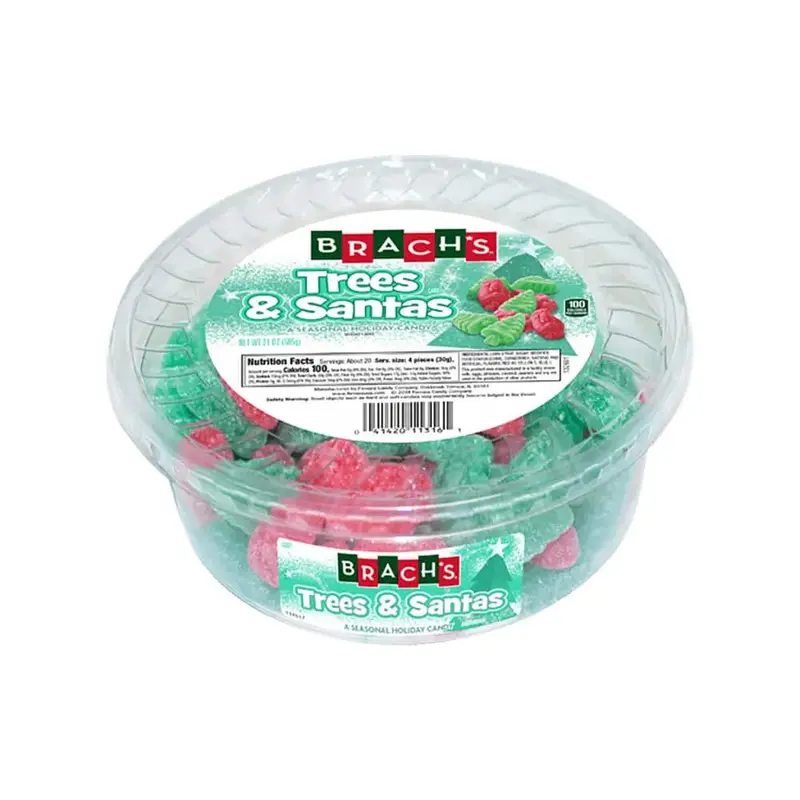 Brach's Christmas Jelly Trees and Santas Candy: 18-Ounce Tub