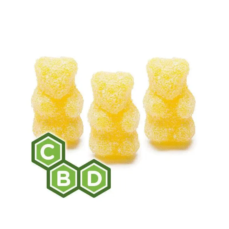 Eddy Edibles Sour Pina Colada CBD Gummies THC Free 200mg: 10 Gummy Bears