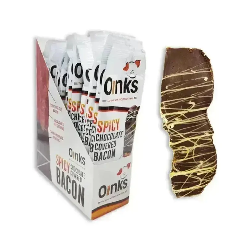 Oinks Spicy Chocolate Covered Bacon: 16-Piece Display