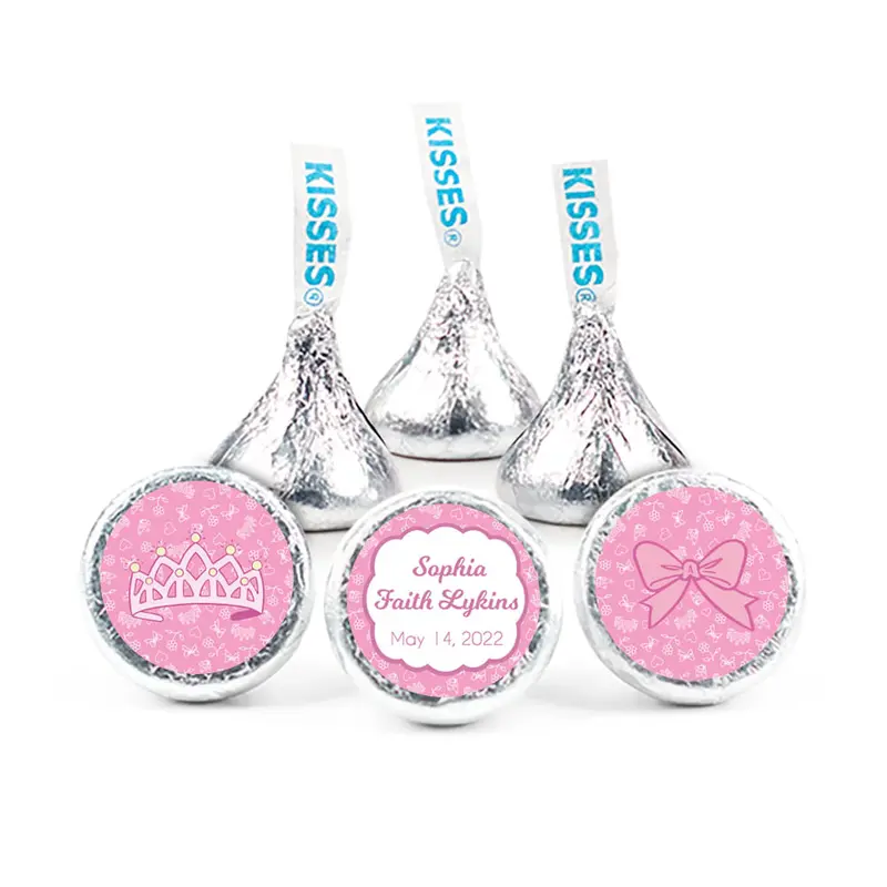 Personalized Birth Announcement It's A Girl Bundle of Joy 3/4" Stickers (108 Stickers)