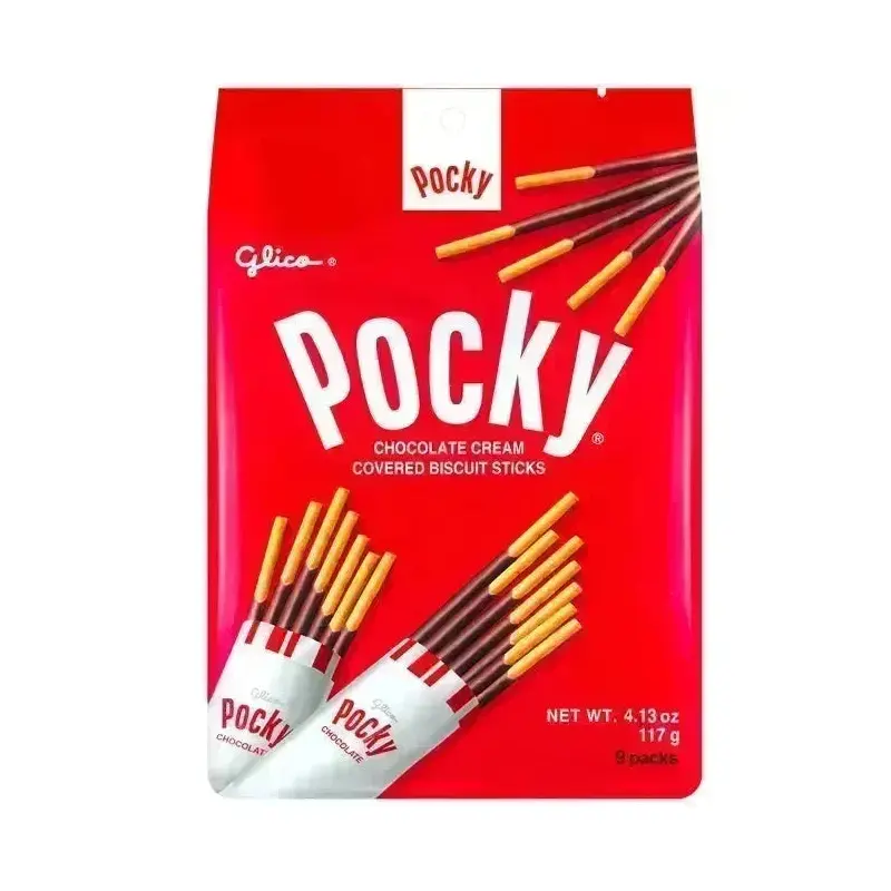 Pocky Chocolate Cream Sticks Family Peg Bags: 5-Bag Case