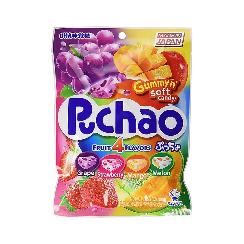Puchao Fruit Flavored Gummy Candy Peg Bag: 6-Piece Case