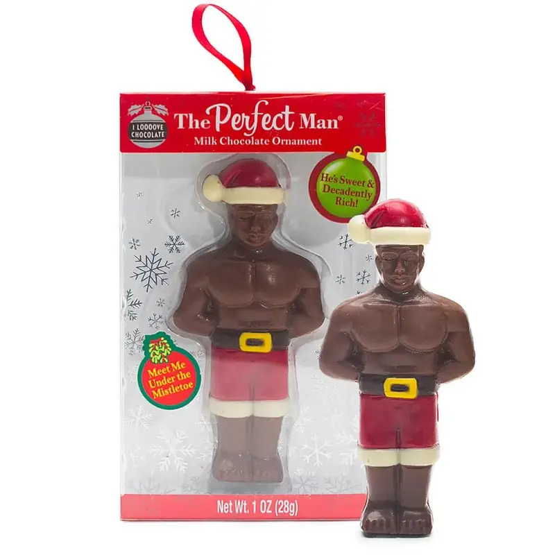 Treat Street Perfect Man 1-Ounce Chocolate Christmas Ornament: 12-Piece Box