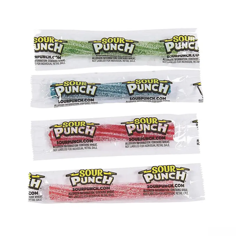 Assorted  Sour Punch Twists Candy: 12.5-Pound Case