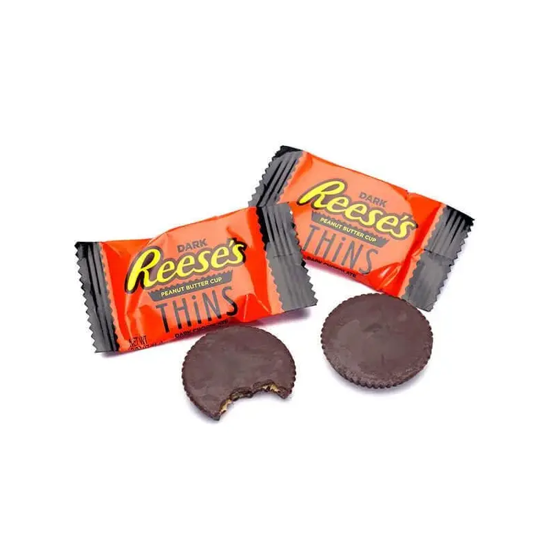 Reese's Thins Dark Chocolate Peanut Butter Cups Candy: 7.37-Ounce Bag